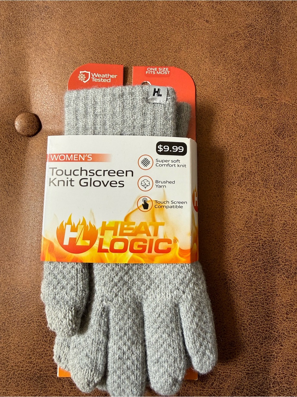 Women's Touchscreen Knit Gloves - Light Gray